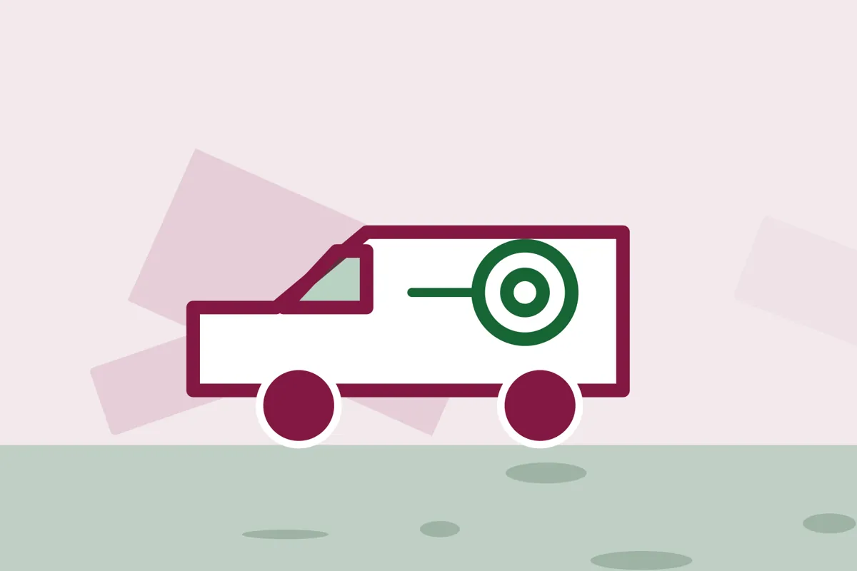 Illustration of a service van
